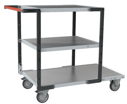 Servante Flat-Pack 3 plateaux tôle 250 kg - FIMM - 884722323