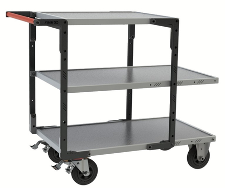 Servante Flat-Pack 3 plateaux tôle charge 400 kg - FIMM - 884722335