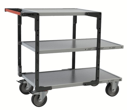Servante Flat-Pack 3 plateaux tôle charge 400 kg - FIMM - 884722445