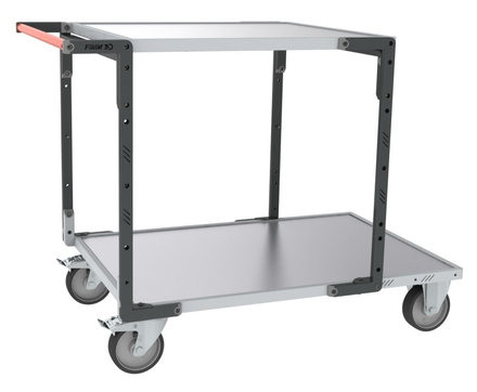 Servante Flat-Pack 2 plateaux tôle charge 400 kg - FIMM - 884732441