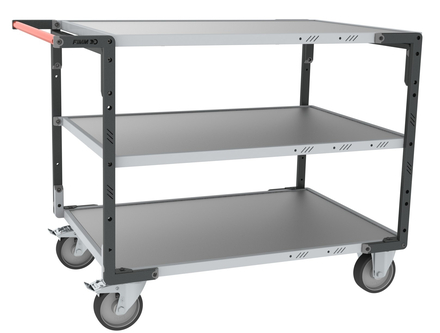 Servante Flat-Pack 3 plateaux tôle 1200x800 mm charge 400 kg - FIMM - 884732444