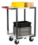 Servante montée 2 plateaux mélaminé 550x500 mm roues CC 250 kg - FIMM - 886720111