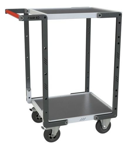 Servante montée 2 plateaux tôle 550x500 mm roues CC 250 kg - FIMM - 886720311