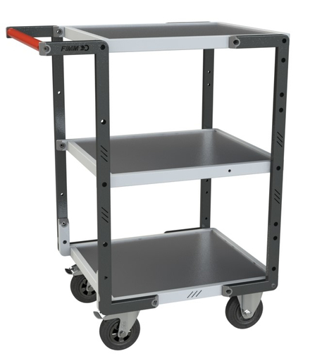 Servante montée 3 plateaux tôle 550x500 mm roues CC 250 kg - FIMM - 886720312