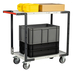 Servante montée 2 plateaux mélaminé 850x500 mm roues TPE 250 kg - FIMM - 886721122