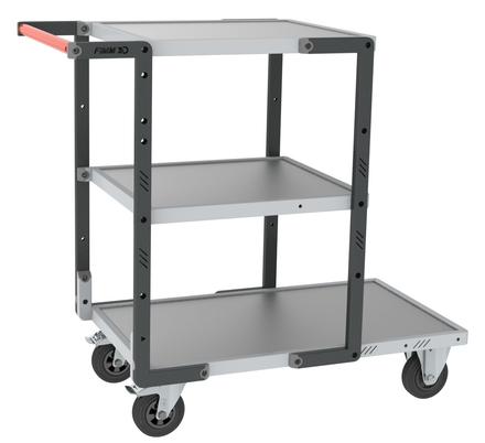 Servante montée 3 plateaux tôle galva charge 250 kg - FIMM - 886721313