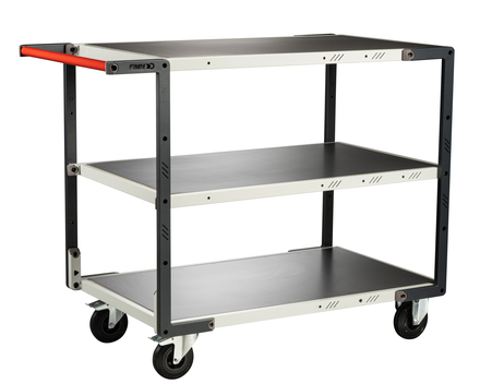 Servante montée 3 plateaux tôle 850x500 mm charge 250 kg - FIMM - 886721314