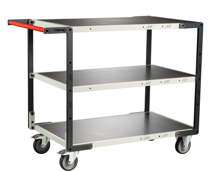 Servante montée 3 plateaux tôle 850x500 mm charge 250 kg - FIMM - 886721324