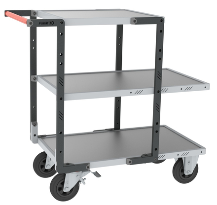 Servante montée 3 plateaux tôle galva charge 400 kg - FIMM - 886721335