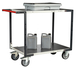 Servante montée 2 plateaux tôle 850x500 mm roues TPE, 400 kg - FIMM - 886721342