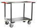 Servante montée 2 plateaux tôle galva double poignées 850x500 mm roues TPE 400 kg - FIMM - 886721346