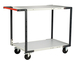 Servante montée 2 plateaux mélaminé + roues CC, 250 kg - FIMM - 886722112