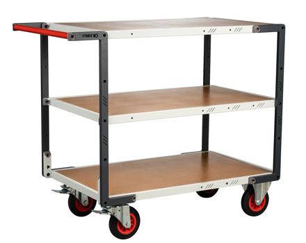 Servante montée 3 plateaux médium 1000x600 mm roues CC 400 kg - FIMM - 886722234