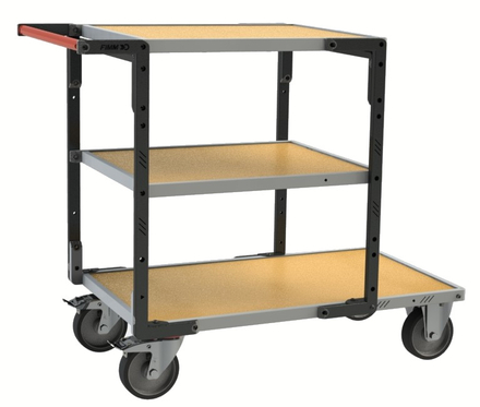 Servante montée 3 plateaux médium + roues TPE 400 kg - FIMM - 886722243