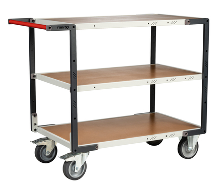 Servante montée 3 plateaux médium 1000x600 mm roues TPE 400 kg - FIMM - 886722244