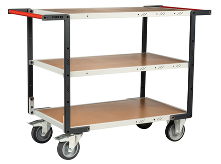 Servante montée 3 plateaux médium double poignées 1000x600 mm roues TPE 400 kg - FIMM - 886722247