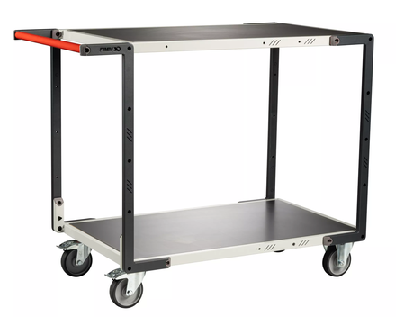 Servante montée 2 plateaux tôle 1000x600 mm roues TPE 250 kg - FIMM - 886722322