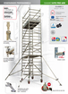 Echafaudage roulant aluminium professionnel avec rattrapage de niveaux FACAL - modèle CAPO - hauteur de travail max 9,90 m - C392CBLI22