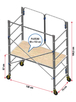 Echafaudage grand public FACAL en Aluminium Haut. de travail 2.80 m - PIEGO-SP