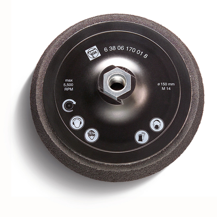 Plateau de fixation avec revêtement caoutchouc Ø170mm M14 FEIN - 63806030004
