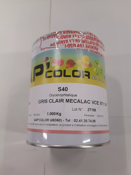 LAQUE BRILLANTE GRIS CLAIR MECALAC 1KG