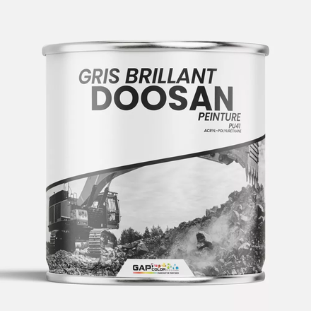 PEINTURE BRILLANTE GRIS DOOSAN 1KG