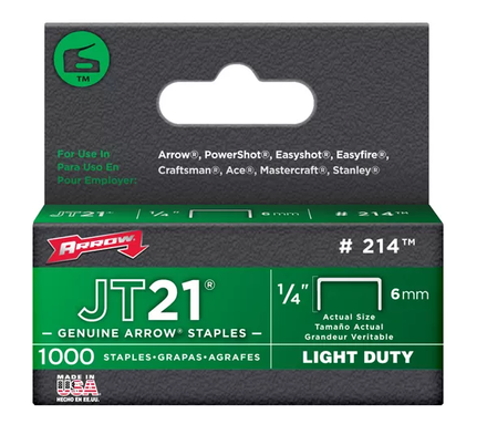 Agrafes JT21 - 6mm - bte de 1000 VINMER - 031009