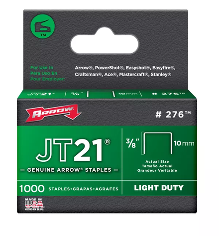 Agrafes JT21 - 10mm - bte de 1000 VINMER - 031011