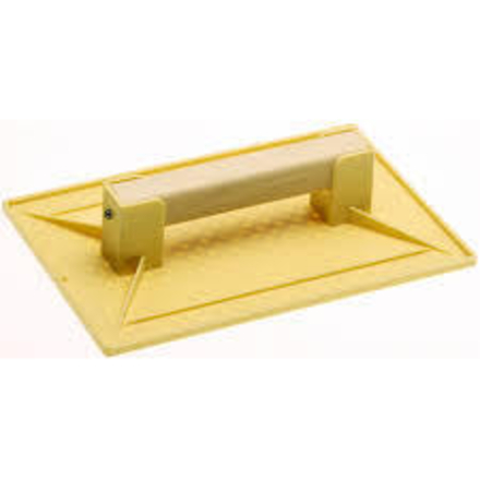 Taloche ABS jaune 1er choix manche bois Rect 27x18 VINMER - 051307