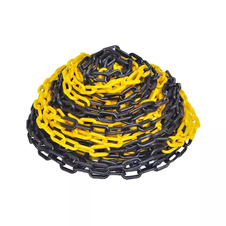 CHAINE PLASTIQUE JAUNE/NOIR Ø 8X25 M - 185107