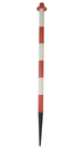 Poteau plastique avec base lestable rouge et blanc VINMER - 186001