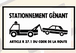 Plaque 'stationnement gênant mise en fourrière' . 330 x 200 - PP VINMER - 382011