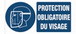Plaque 330x200 'Protection obligatoire du visage' VINMER - 387008