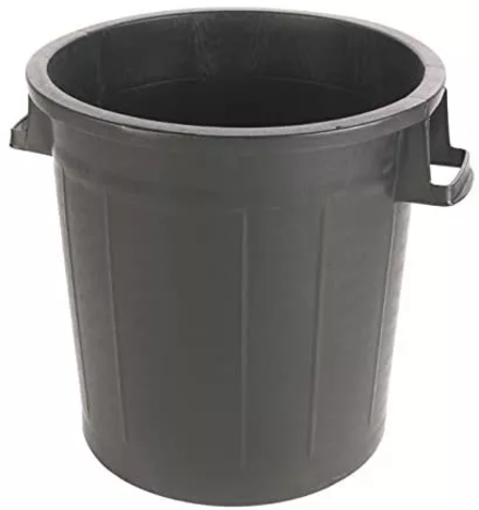 Poubelle à gravats PE noir 75 l 27 kg VINMER - 391075