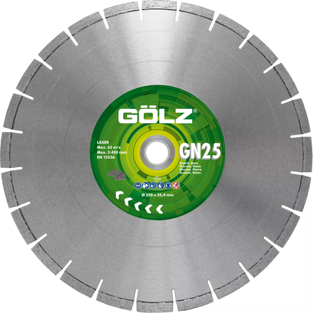 Disques GN-25 ø350 30/25,4 GOLZ - GN25350