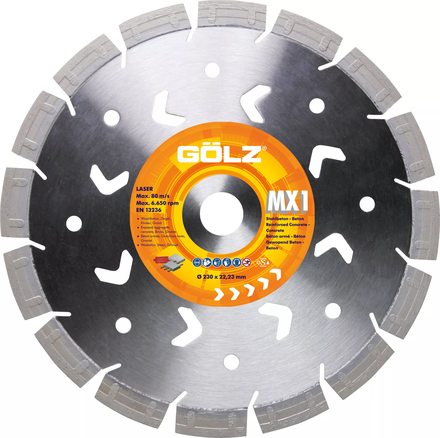 Disques MX1 ø115 22,23 GOLZ - MX1115