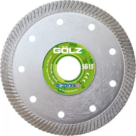 Disques SG15 ø115 22,2 GOLZ - SG15115F