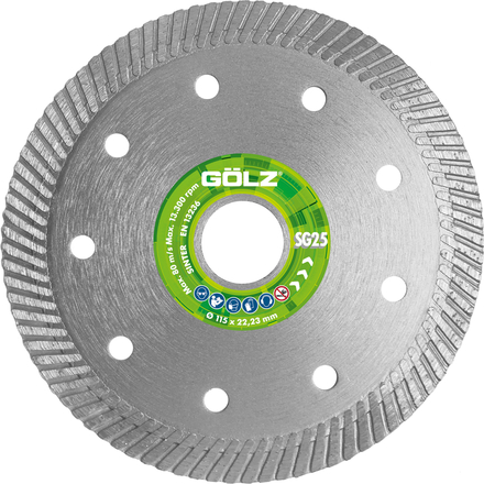 Disques SG25 ø115 22,2 GOLZ - SG25115F