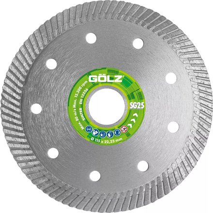 Disques SG25 ø115 22,2 GOLZ - SG25115F