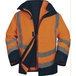 PARKA 5 EN 1 DELTA PLUS HAUTE VISIBILITÉ POLYESTER OXFORD ENDUIT PU ORANGE FLUO - OPTI3OM