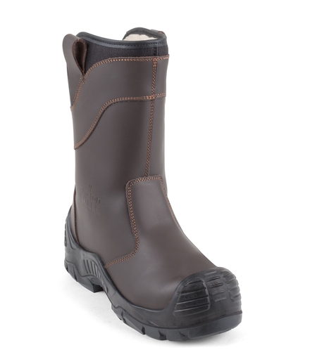 Bottes de sécurité marron fourrées btp S3 HI CI SRC GASTON MILLE UNITAN RUFG3