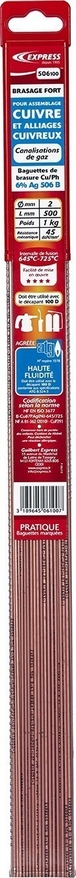 Baguettes de brasure pour canalisations et gaz EXPRESS - 506100