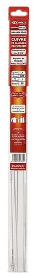 BRASURE 40% AG ENROBEE DE DECAPANT - 5 BAGUETTES Ø2MM LG 500MM - EXPRESS - 541805