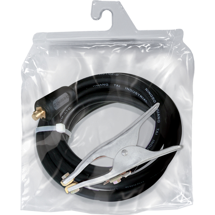 CÂBLE DE MASSE 200A - 16mm² H07- 4m - CONNECT. 10/25mm² - Pince tresse - GYS - 036932
