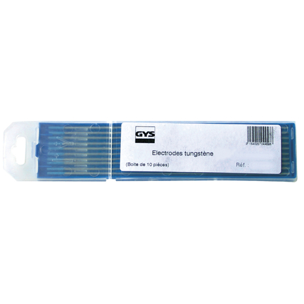 10 ÉLECTRODES TUNGSTENE WR2 Ø2,0 - TURQUOISE - AC/DC - GYS - 044593