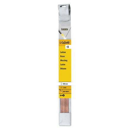 8 BAGUETTES LAITON Ø 2mm - L. 500mm - GYS - 047297