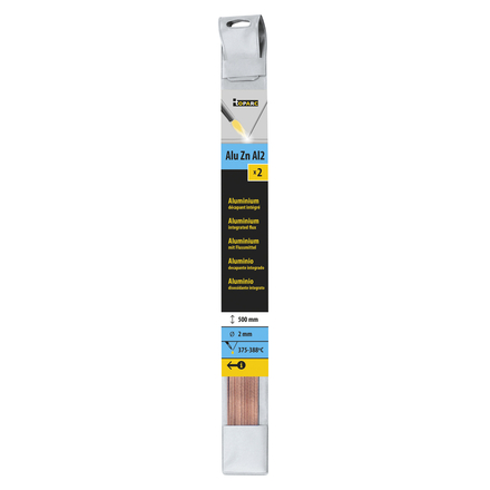 2 BAGUETTES ALU - DECAPANT INCORPORE Ø 2mm - L. 500mm - GYS - 047433