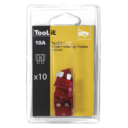 KIT 10 FUSIBLES 10A / CHARGEURS - Blister - GYS - 054530