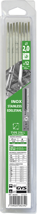 Électrodes inox GYS 316L Ø 2,0 lot de 12 - 082359