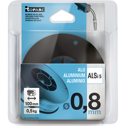 FIL MIG AlSi5 Ø0,8 - BOBINE PLASTIQUE S100 0,5kg - ER4043 / S Al 4043A - GYS - 086685